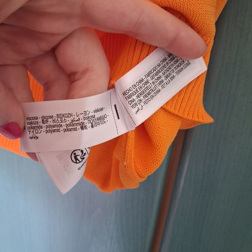 Zara blouse orange medium like new