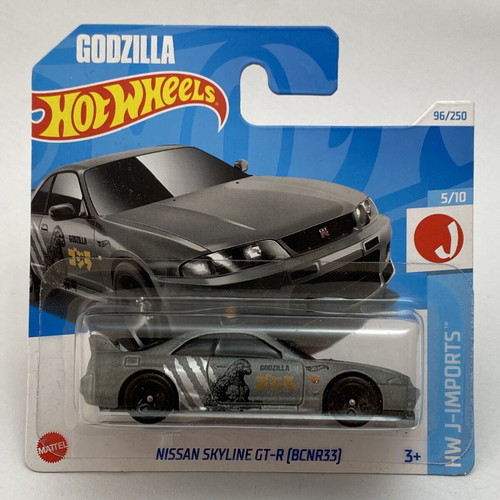 Nissan Skyline GT-R BCNR33 grey Hot Wheels Godzilla car