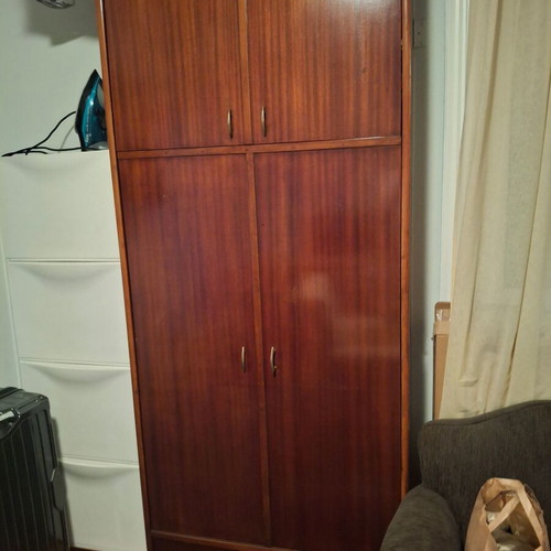 Folding single bed with solid wood frame