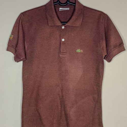 Vintage Lacoste men's polo brown size M made in France like new