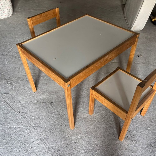 Children's table with chairs used