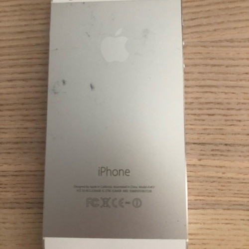 iPhone 5 used, 16GB white with burned pixels and battery needs service