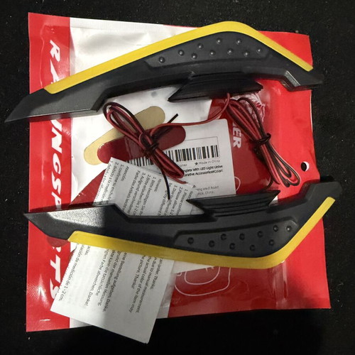 Universal Motorcycle LED Turn Signal Pair, Black and Yellow
