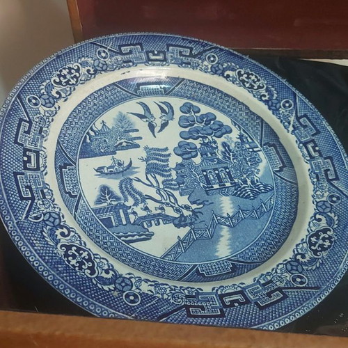 Antique shallow plate used Ø24cm from South Wales 19th century