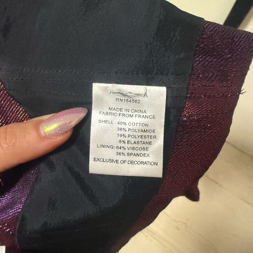 Area Musel bustier purple new with crystal embellishment, size S