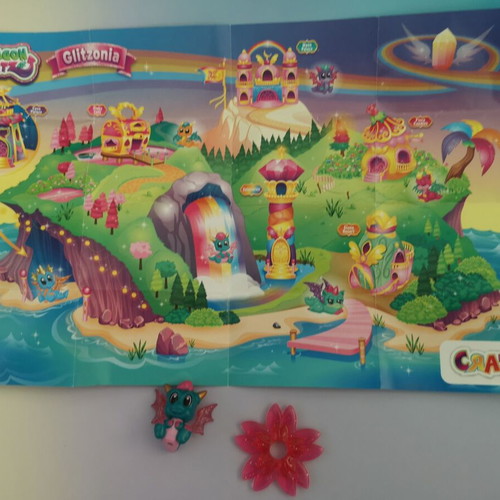 Craze Dragon Glitz baby dragon figure with themed map poster