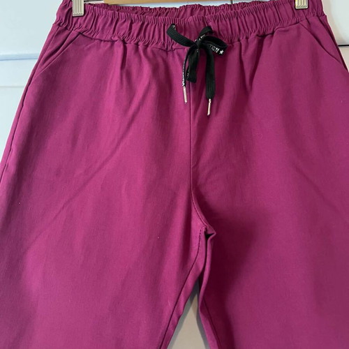 Dress2unDress women's elastic fabric jogger pants in magenta, new, plus size 3XL