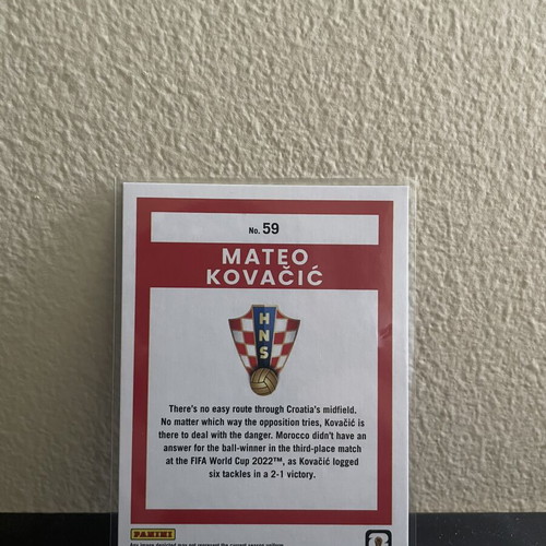 Mateo Kovacic Road to World Cup Bronze Optic #59 like new