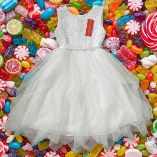 Pack of 2 new formal dresses size 14, ivory & white, flower girl