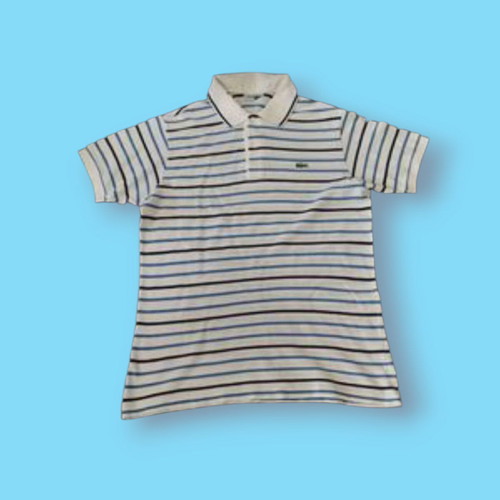 Vintage мъжка райе тениска Lacoste polo употребявана размер M