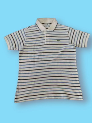 Vintage мъжка райе тениска Lacoste polo употребявана размер M