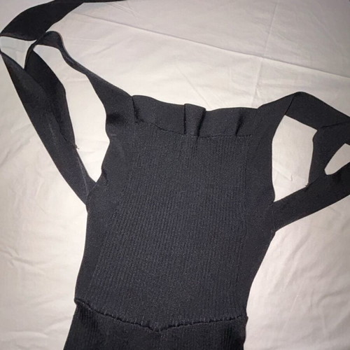 Bershka slim knitted jumpsuit like new, black, size XS