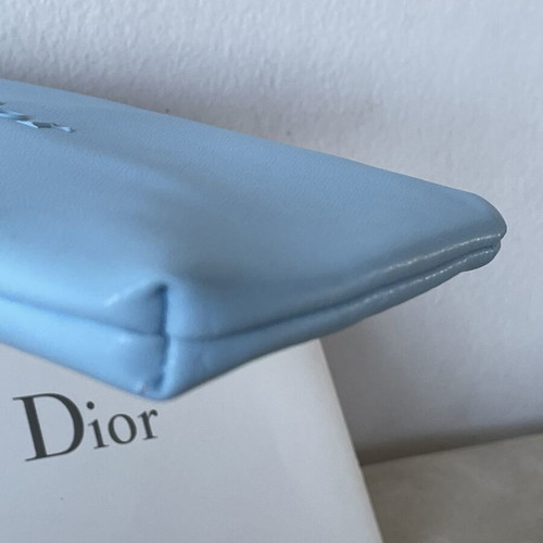 Dior Beautè pouch with metal star CD, ciel blue