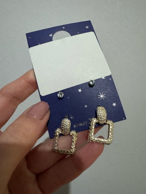 Sinsay earrings new, pink and silver