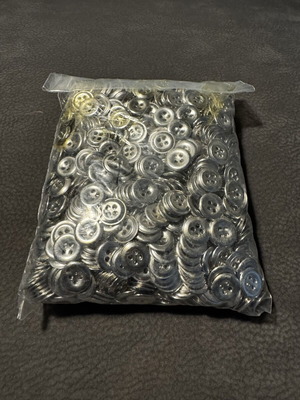 Buttons new, silver color pack
