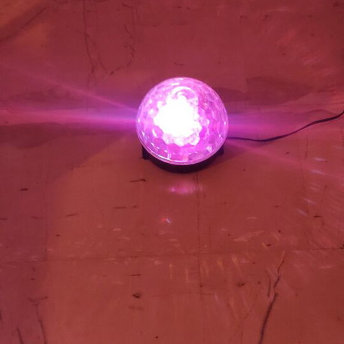 Party light used with Bluetooth, USB port, and built-in speaker