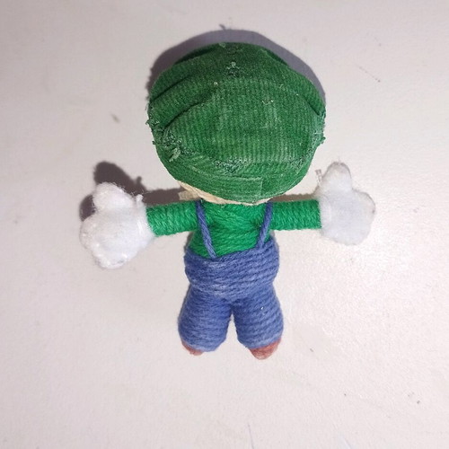 Luigi knitted figure used
