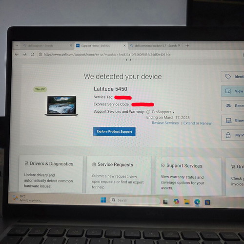 Dell Latitude 5450 laptop, Intel Core i7, 16GB DDR5, 512GB NVMe SSD, 14" FHD touchscreen