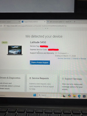 Dell Latitude 5450 laptop, Intel Core i7, 16GB DDR5, 512GB NVMe SSD, 14" FHD touchscreen