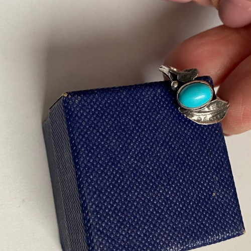 Handmade silver ring used with turquoise stone