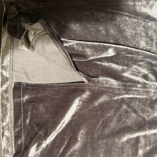 Zara Trafaluc silver velvet maxi dress, size M