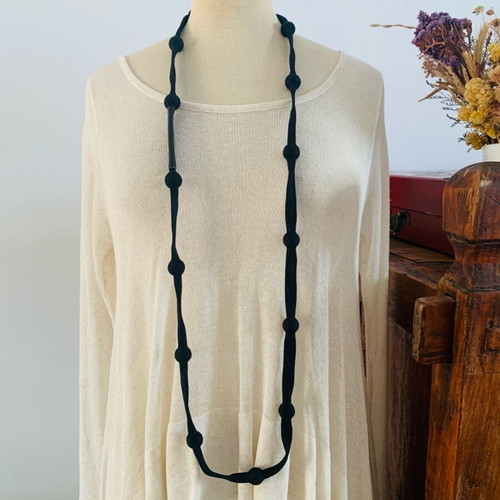 Necklace by Ioanna Kourbela, new, cotton and wood, black