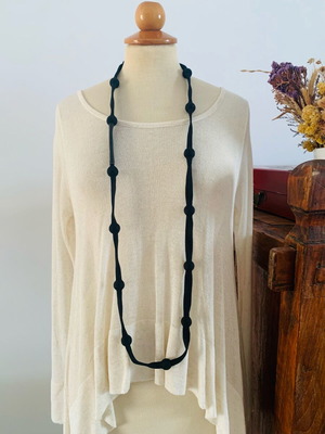 Necklace by Ioanna Kourbela, new, cotton and wood, black