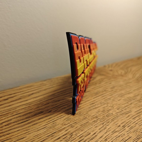 Back to the Future 3D Print Logo like new, PLA plastic