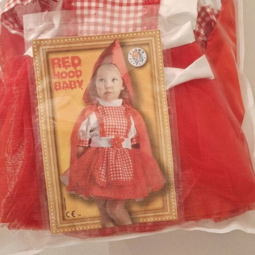 Carnival costume Red Riding Hood checked baby like new