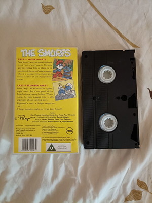 The Smurfs VHS tape, 80s English cartoons