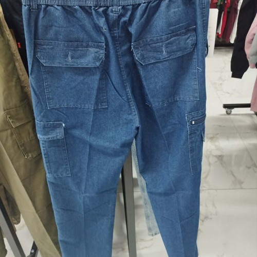 Men's jeans pants with elastic waist LF921 new, blue