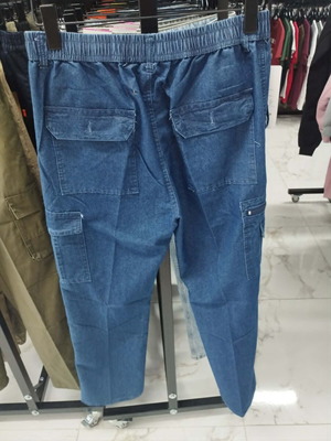 Men's jeans pants with elastic waist LF921 new, blue