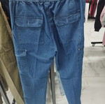 Men's jeans pants with elastic waist LF921 new, blue