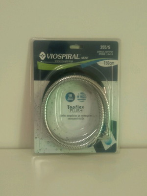 Σπιράλ λουτρού Viospiral 150 εκ χρωμέ σαν καινούργιο με διπλή ασφάλεια
