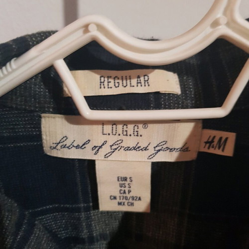 H&M Grey Checked Shirt Size S Like New