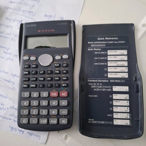 Casio fx 350 MS S pocket calculator used, with many features