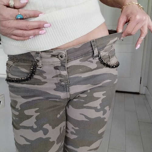 Women's youthful vintage Tally Weijl pants size 38 like new, green