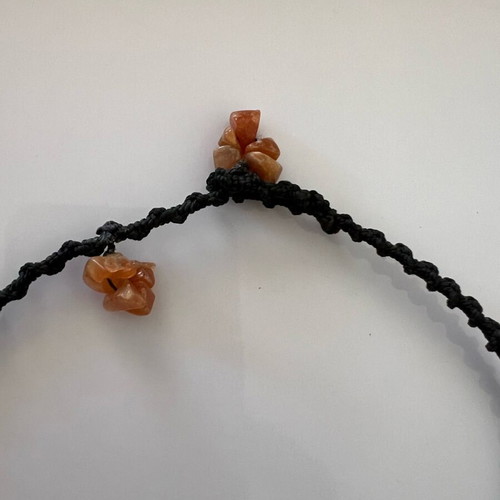 Necklace with Various Stones and Weaving