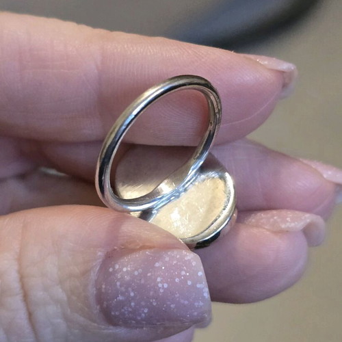 Moonstone ring like new, silver, size 52