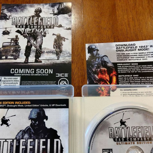 Battlefield games for PlayStation 3 like new, Bad Company, 3, 4