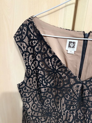 Φόρεμα Anne Klein 14 σε άριστη κατάσταση, μαύρο και καφέ