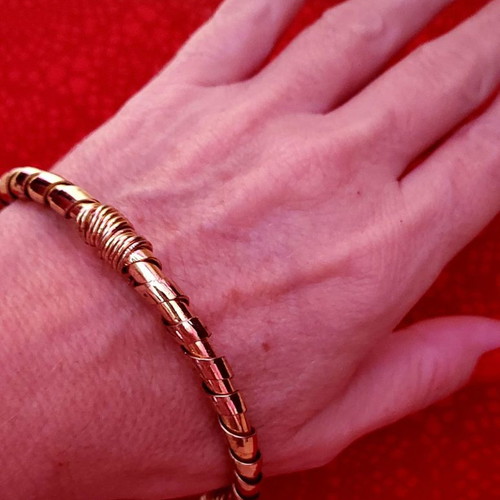 Bracelet solid gold-plated steel like new, vintage 60s