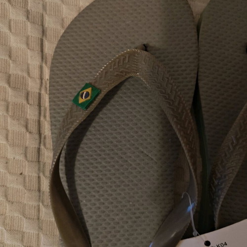 Flip flops new, size 39, gray