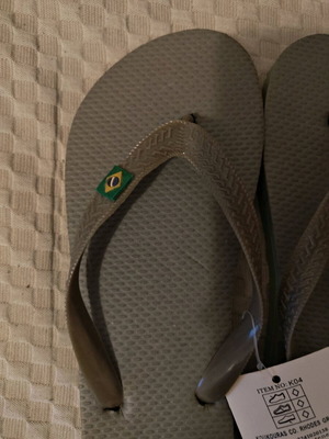 Flip flops new, size 39, gray