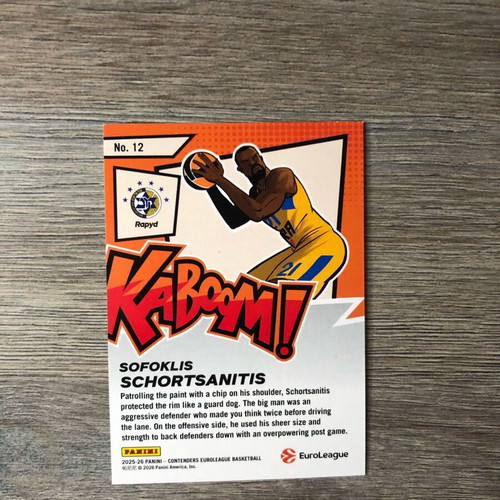 Euroleague Sofoklis Schortsanitis Kaboom Case Hit SSP Card 2025-26 new