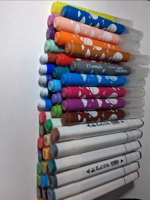 Painting markers like new, various types