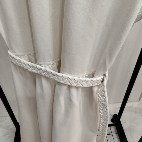 Denim Midi Dress Splash size L like new, ecru cream