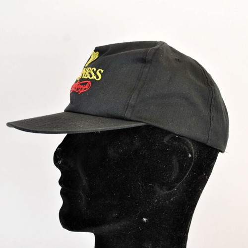 Vintage Guinness Black Cap with Embroidered Logo One Size