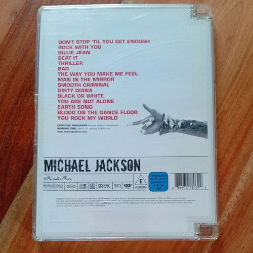 Michael Jackson Number Ones DVD used, PAL European region