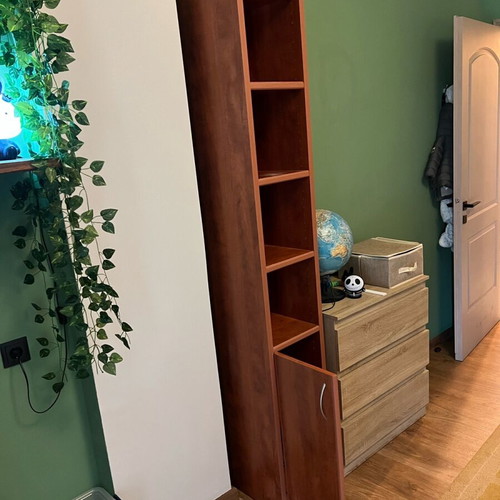 Modeco bookcase new, height 202 cm, width 33 cm, depth 33 cm
